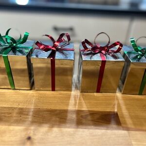 Metallic Christmas Stocking Hangers for the Mantel